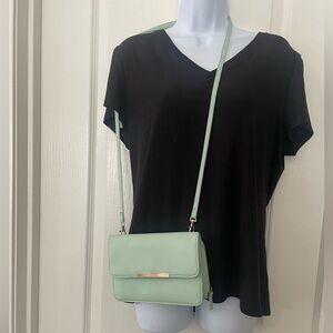 Attention light green Crossbody w/ removable wallet